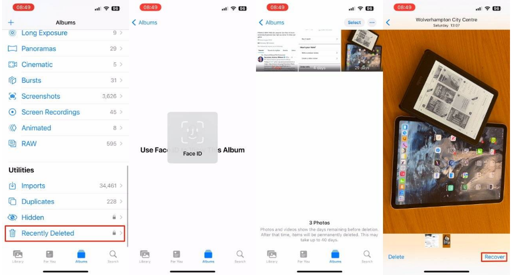 海口苹果14维修分享 iPhone14 上恢复已删除的照片 