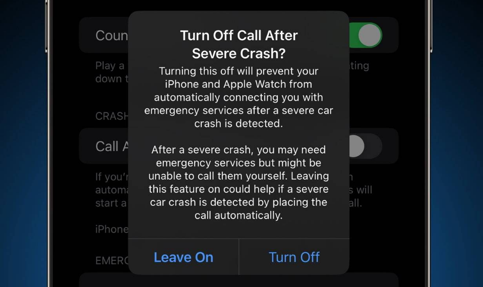 海口苹果14维修分享 iPhone 14 和 Apple Watch 上关闭崩溃检测 
